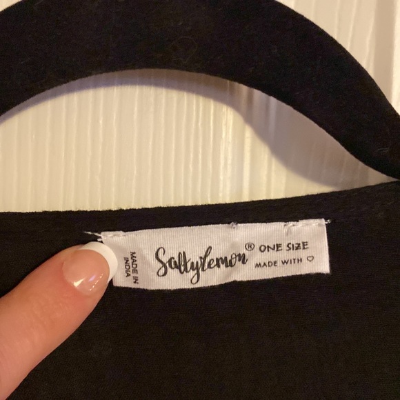 COPY - Salty lemon black boho top - Picture 2 of 4